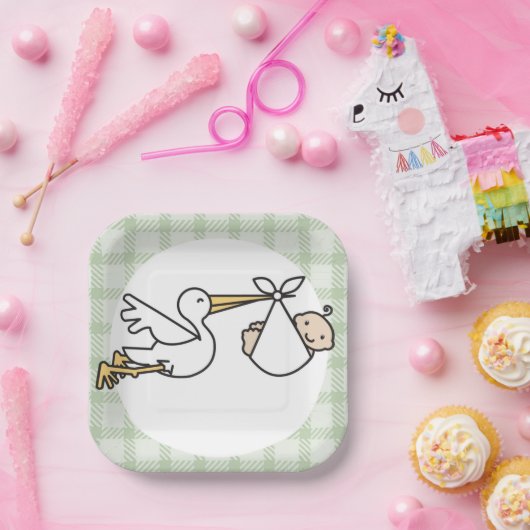 Levering Baby winkel Papieren Bordje (Feest)