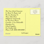 LEVERING briefkaart LEVERT SCHOOLDONATIEHERMINDER (Achterkant)