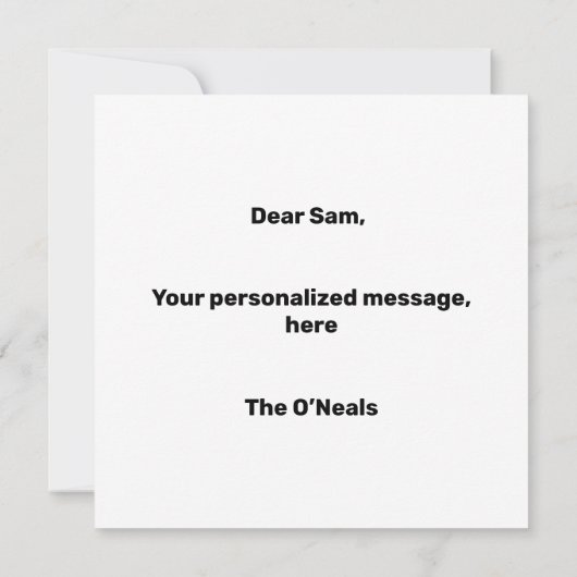 Levering en postdrager Hartelijk dank Bedankkaart (Achterkant)