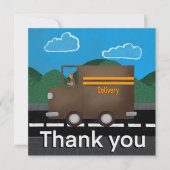 Levering en postdrager Hartelijk dank Bedankkaart (Voorkant)
