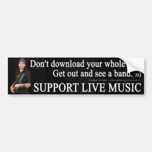 LEVERING LEVEND MUZIEK Bumpersticker