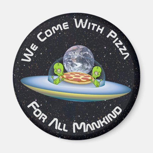 levering van UFO-Pizza Magneet (Voorkant)