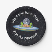 levering van UFO-Pizza Papieren Bordje (Voorkant)