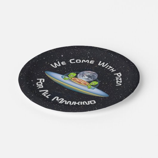 levering van UFO-Pizza Papieren Bordje (Gekanteld)