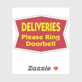 Leveringen Bel de deurbel Sticker (Vel)