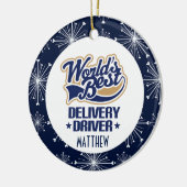 Leveringsstuurprogramma - Aangepaste cadeaukeramis Keramisch Ornament (Links)