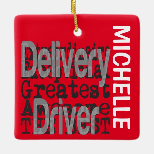 Leveringsstuurprogramma Extraordinaire CUSTOM Keramisch Ornament (Voorkant)