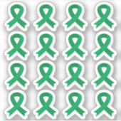 Leverkanker Bewustzijn Oogkanker Groene Lintjes Sticker (Voorkant)