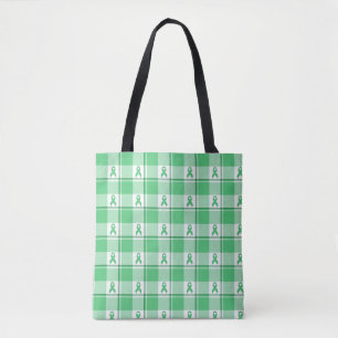 LeverKanker Bewustzijns Plaid Groene Lint Draagtas