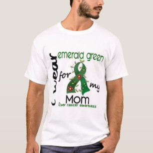 Leverkanker Ik Draag Emerald Green voor mijn moede T-shirt