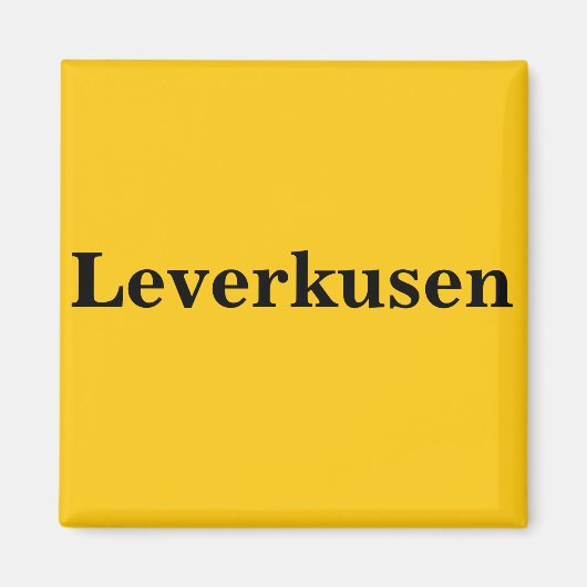 Leverkusen Magnet Schild Gold Gleb Magneet (Voorkant)