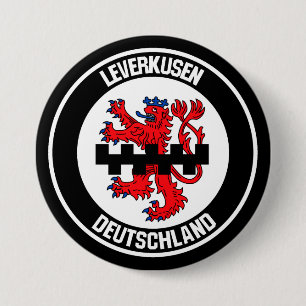 Leverkusen Round Emblem Ronde Button 7,6 Cm