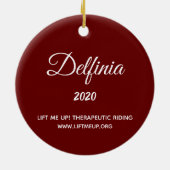 Levez-Moi ! Ornement de vacances 2020 - Delfinia (Dos)