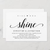 Levez-vous et brillez, Faire-part de Mariage Intim (Devant / Derrière)