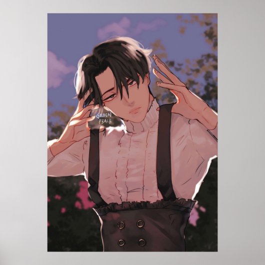 Levi Ackerman By Golden Peach Poster (Voorkant)