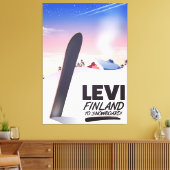 Levi Finland Reisposter voor instapkaarten Canvas Afdruk (Insitu (Woonkamer))