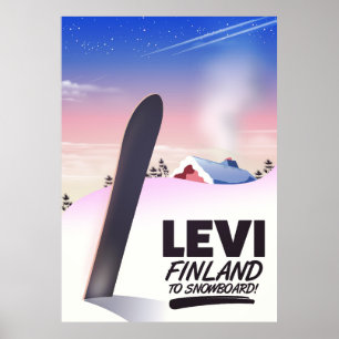 Levi Finland Reisposter voor instapkaarten Poster