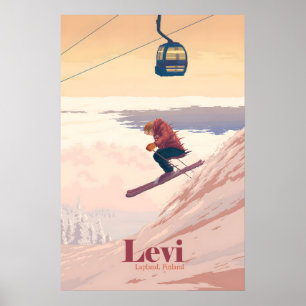 Levi Lapland Finland Skigebied Reisposter Poster