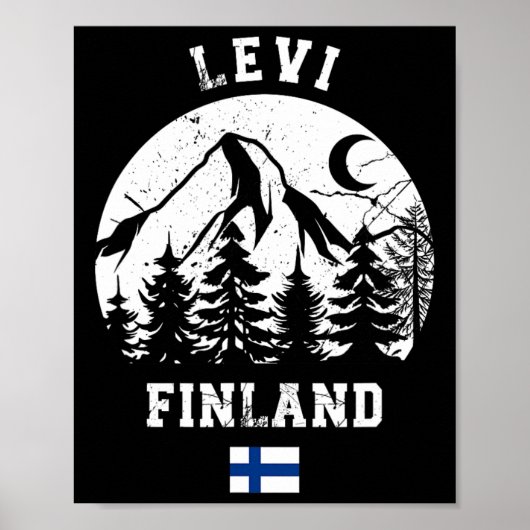 Levi Lapland Ski Resort Finland Alpine Skiën Finn Poster (Voorkant)