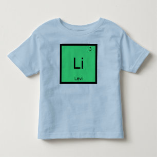 Levi Naam Chemie Element Periodiek Systeem Kinder Shirts