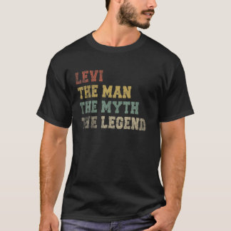 Levi Name personaliseerde het Man The Myth The Leg T-shirt