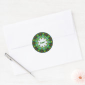 LEVI ~ Personalized Paua Shell Fractal ~ Ronde Sticker (Envelop)