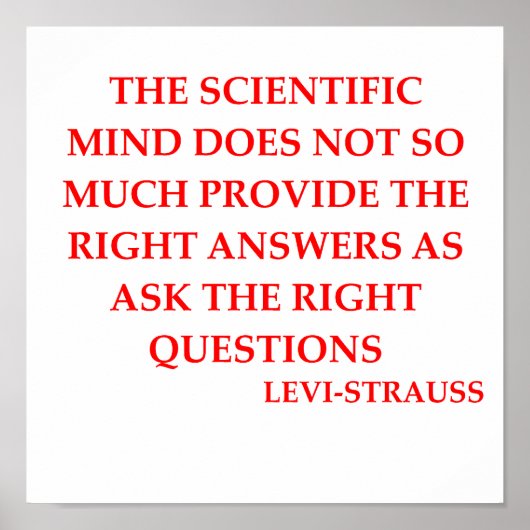 LEVI-strauss quote Poster (Voorkant)