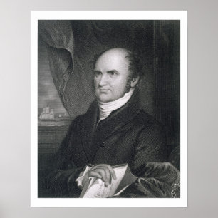 Levi Woodbury, gegraveerd door Robert E. Whitekerk Poster