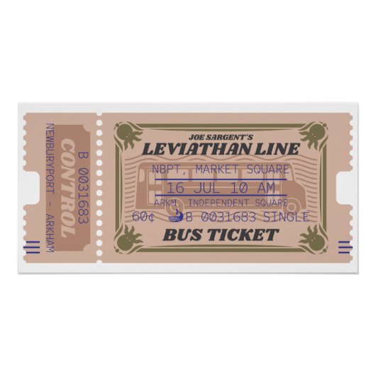 Leviathan Line Innsmouth Bus Perfect Poster (Voorkant)