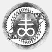Leviathan sigil autocollant rond (Devant)