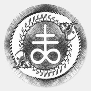 Leviathan sigil autocollant rond