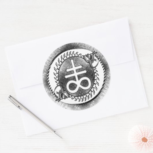 Leviathan sigil autocollant rond (Enveloppe)