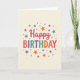 Levige Verjaardagskaart met Felicitatieletters Kaart