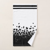 Lévitation noir et blanc abstrait (Serviette à main)