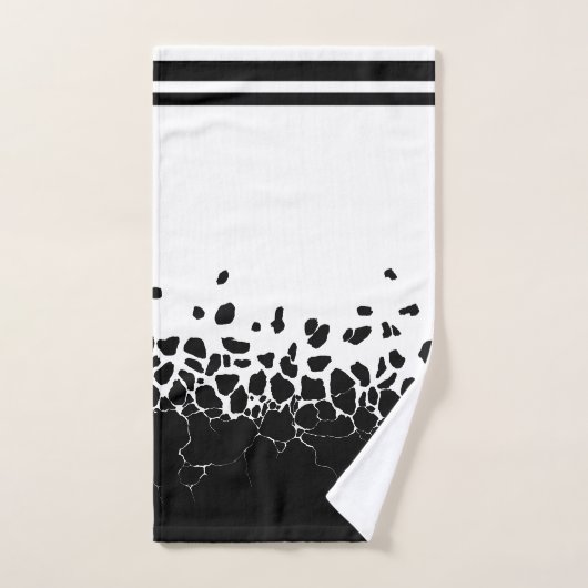 Lévitation noir et blanc abstrait (Serviette à main)