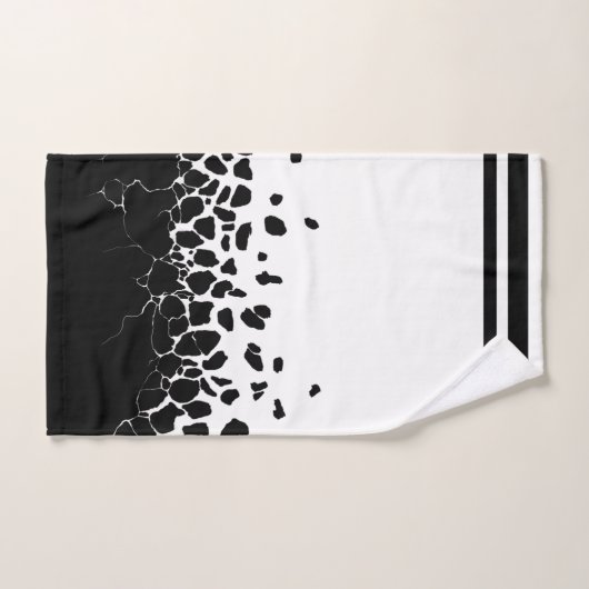 Lévitation noir et blanc abstrait (Serviette à main)