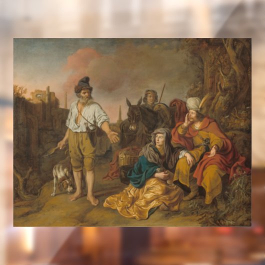 Levite en zijn concubine in Gibeah, het Oude Testa Raamsticker (Vel 2)