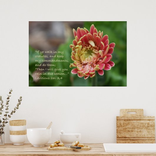 Leviticus 26:3,4 Poster des écritures (Cuisine)