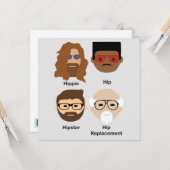 L'évolution de la carte de vœux de hanche (Devant/Arrière en situation)