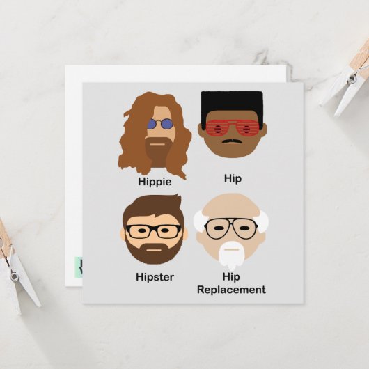 L'évolution de la carte de vœux hip (Devant/Arrière en situation)