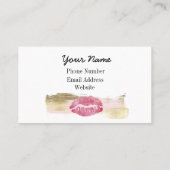 Lèvre du fond de carte de visite de rose et de (Dos)