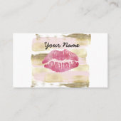 Lèvre du fond de carte de visite de rose et de (Devant)