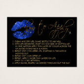 Lèvres à Parties scintillant bleue - Comment appli (Devant)