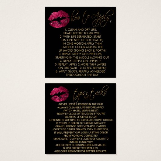 Lèvres à Parties scintillant rose chaud 2 - Commen (Devant & derrière)