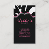 Lèvres animales de rose de zèbre de cartes de (Dos)