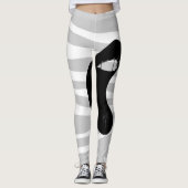 Lèvres bandes tigre Leggings (Devant)