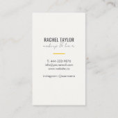 Lèvres chaudes | Carte de visite de maquillage jau (Dos)