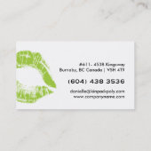 Lèvres chaudes - cartes de visite tuftés de (Dos)