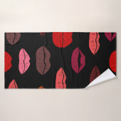 Lèvres colorées motifs sans couture (Serviette de bain)
