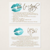 Lèvres de Parties scintillant turquoises 2 - Comme (Devant & derrière)